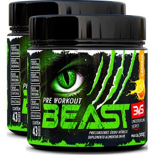 02 Potes Do Pré Treino Beast 300g - Sabor: Laranja - Promove Vasodilatação, Recuperação Energética, Aumento De Óxido Nítrico, Desintoxicação E Melhora De Concentração E Foco 02 Potes Do Pré Treino Beast 300g - Sabor: Laranja - Promove Vasodilatação, Recuperação Energética, Aumento De Óxido Nítrico, Desintoxicação E Melhora De Concentração E Foco