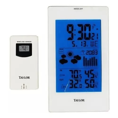 Termohigrómetro Digital C/barómetro, Sensor Remoto Taylor
