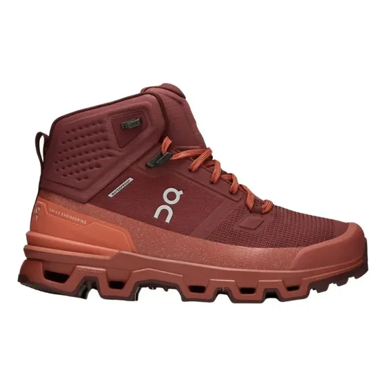 Botas Senderismo On Running Cloudrock 2 Waterproof Rojo Muje