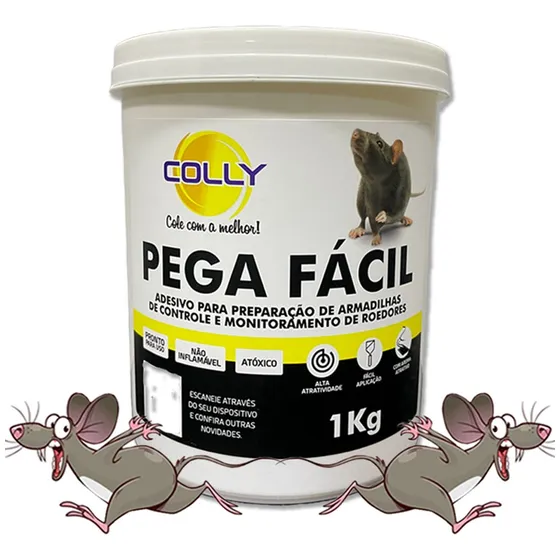 Cola Pega Rato Roedores Cola Adesiva Pronto Uso 1 Kg - Colly