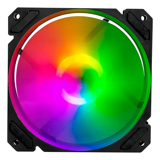 Ventilador Gamer BALAM RUSH EOLOX BLAZE EX70 120mm ARGB Diseño Cuadrado Rainbow 1200RPM Negro 3 Pin