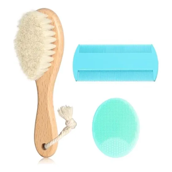 Juego De Cepillos De Pelo De Cabra Para Bebé, Kit
