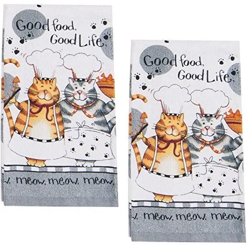 2 Toalla Cocina Color Gris