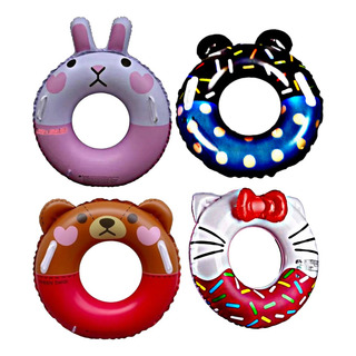 4 Dona Agarraderas Salvavidas Flotador Figuras #60cms +3año 4 Dona Agarraderas Salvavidas Flotador Figuras #60cms +3año