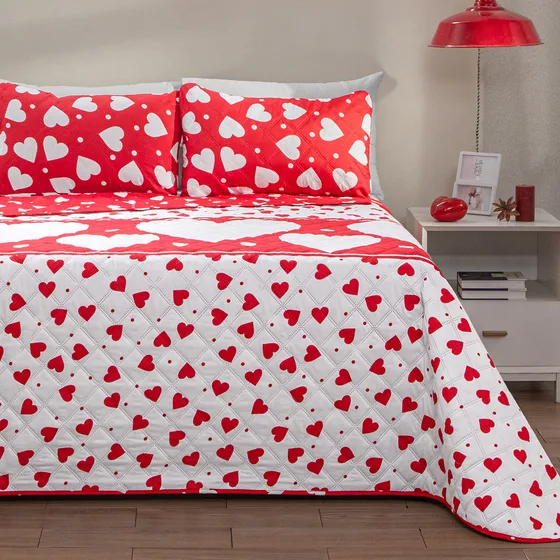 Edredón Estampado Matrimonial Con 2 Fundas Azteca Diseño de la tela Rojo