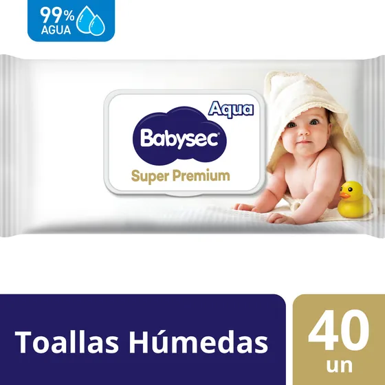 Toallas Húmedas Babysec Super Premium Cuidado Sensible 40 Un