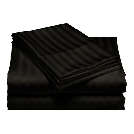 Juego de sábanas Pimacol Supersoft 27940 queen color negro 600 hilos - 4 packs