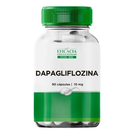 Dapagliflozina 10mg - 90 Cápsulas Suplemento Alimentar Sem Sabor