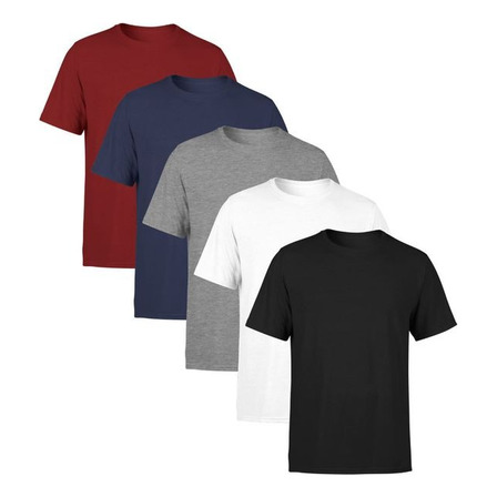Pack X 5 Remera Basica Hombre Manga Corta Lisa 100% Algodon Pack X 5 Remera Basica Hombre Manga Corta Lisa 100% Algodon