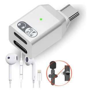 Adaptador Otg Compatível Fone Ouvido Tipo Lightning X Usb-c Adaptador Otg Compatível Fone Ouvido Tipo Lightning X Usb-c