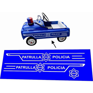 Calcas Carro Pedales Apache Jefe Policia 504 Juego 3 Pzas Calcas Carro Pedales Apache Jefe Policia 504 Juego 3 Pzas