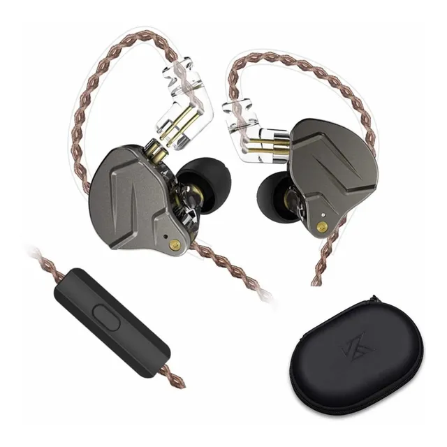 Audifonos Kz Zsn Pro Con Microfono Dual Driver Color Gray