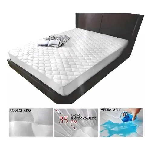 Protector De Colchon Impermeable Acolchado, Tamaño King 