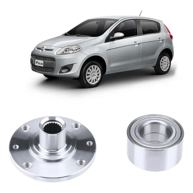 Cubo E Rolamento Roda Dianteira Fiat Novo Palio Sem Abs