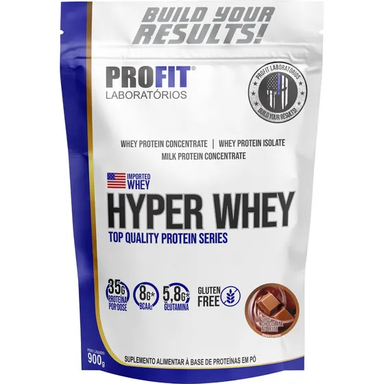 Hyper Whey Glutamina Free Glúten Bcaas Protein Profit Labs