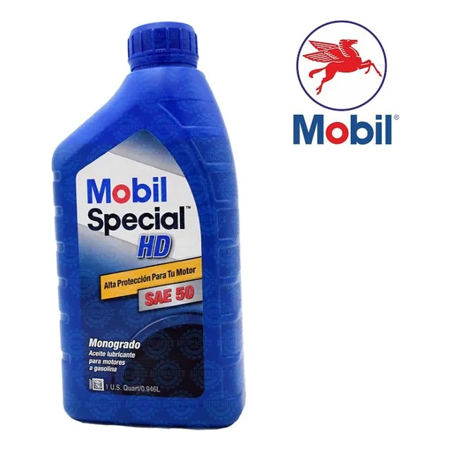 Aceite Motor Mobil Sae-50 Mineral Monogrado Hd Gasolina Spf