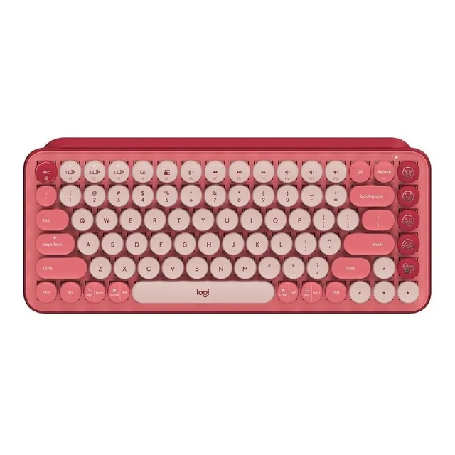 Teclado bluetooth Logitech Pop Keys QWERTY Logitech Brown color heartbreaker