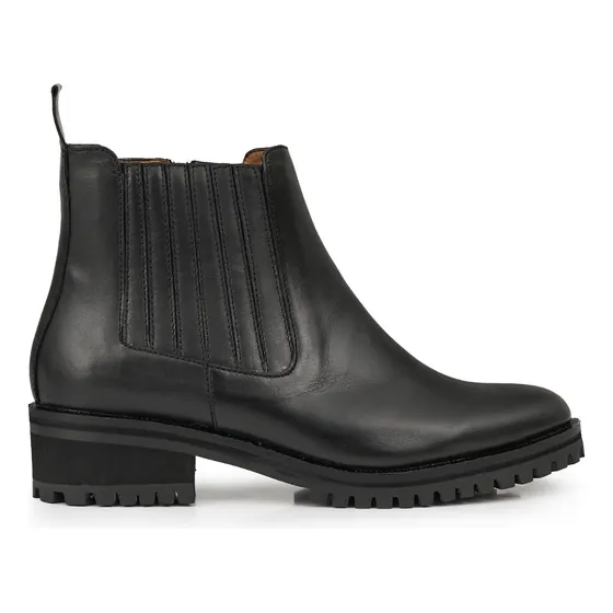 Bota Cuero Mujer Botinetas Briganti Zapatos Goma Casual Moda