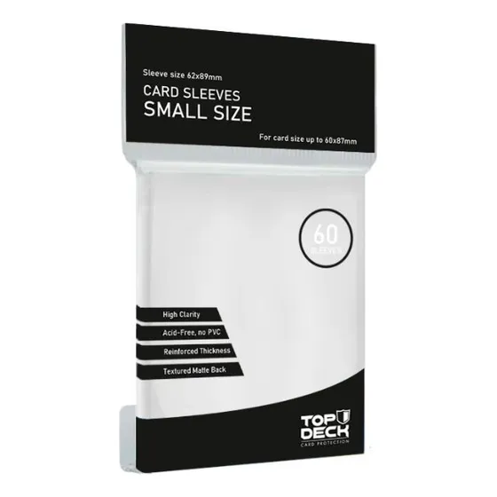Protectores Small 62x89mm Blanco - Top Deck
