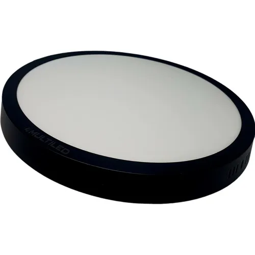 Plafon Led Aplicar Circular 24w Negro 1920 Lumens Luz Fria