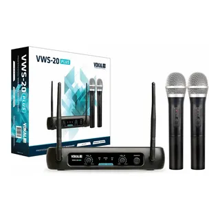 Microfone Palestra Vokal Vws-20 Plus Sem Fio Duplo De Mão