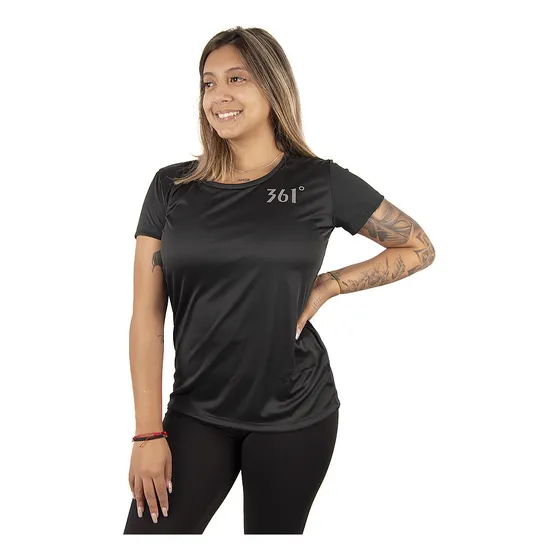 Remera 361 Tee Training Negro Mujer