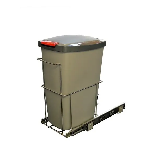 Porta Residuo Simple Extraible 25 Litros Calidad Acero 