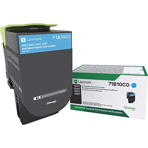Toner Recargado Por Lexmark 71b10c0 Cyan Cs317dn