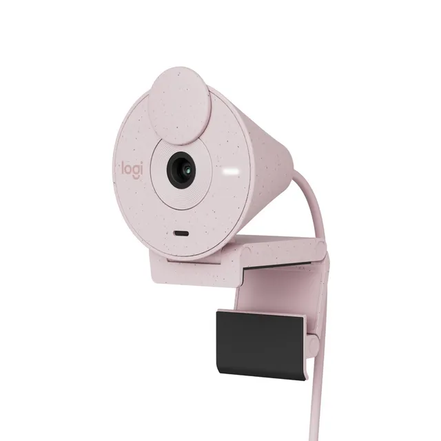 Logitech Brio 300, Webcam Full Hd 1080p Rightlight 2 Rosa