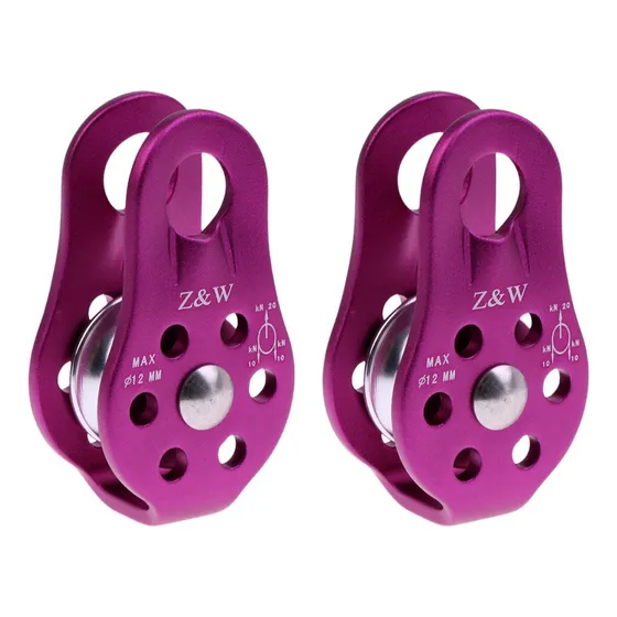 . 2x Polea De Cuerda 20kn Correduría Fija Rapel Arborist