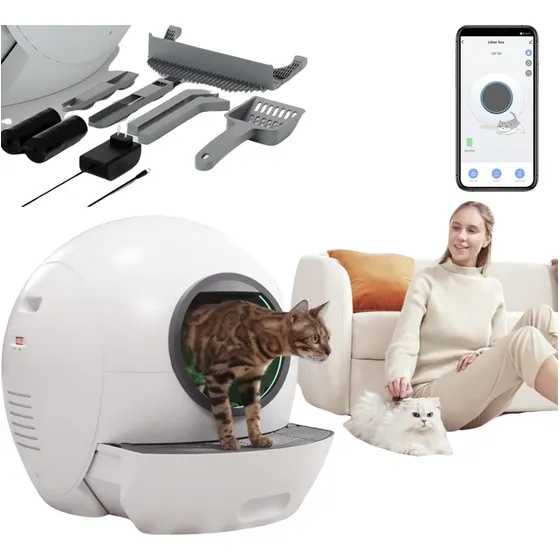 Caixa De Areia Automática C/app Autolimpante Para Gatos