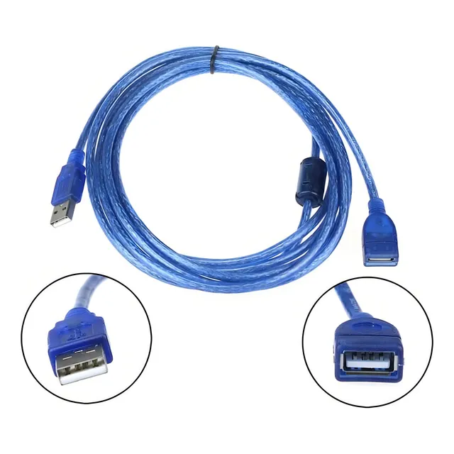 Extension Alargue Cable Usb 2.0 De 5 Metros Macho-hembra ® Color Azul