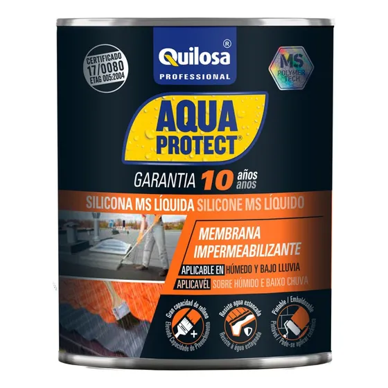 Impermeabilizante Siliconado Liquido Gris Quilosa 5 Litros