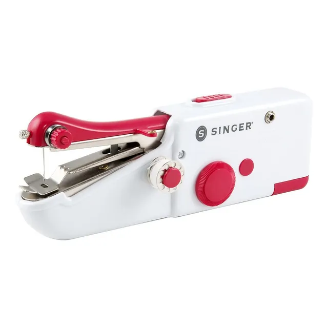 Mini máquina de coser de mano Singer Stitch Sew Quick 1663 portable color blanco/rojo