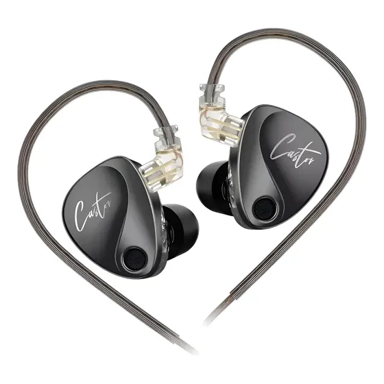 Auriculares Kz Castor Bass Version Con Switch Negro Sin Mic