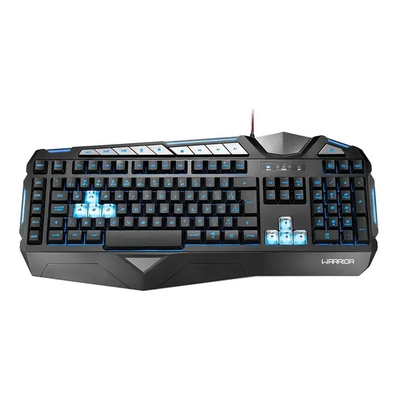 Teclado Gamer Warrior Morani Com Teclas Macro Led - Tc209