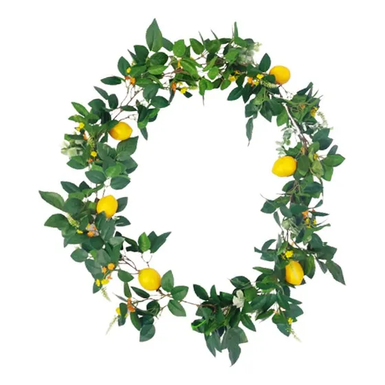 Guirnalda Limon Artificial Primavera Hoja Verd Verano Para
