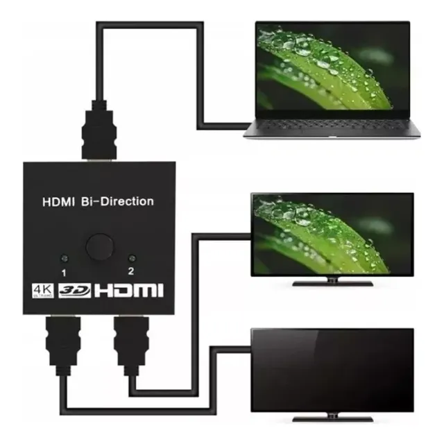 Conmutador Splitter Switch Hdmi 4k 3d Bidireccional