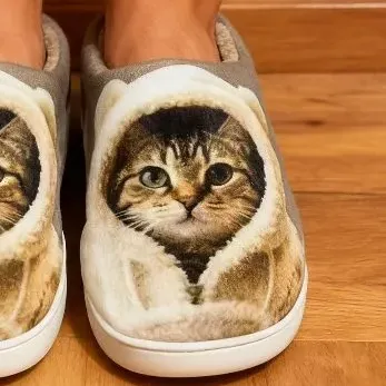 Pantuflas Gato Kawaii Peluche Suave Antideslizante