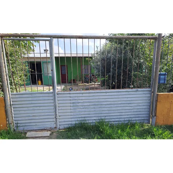 Porton De Hierro Y Chapa 3,50 X 2.15 Con Puerta Peatonal