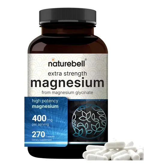 Suplemento De Glicinato De Magnesio Naturebell 400 Mg 270 Cá