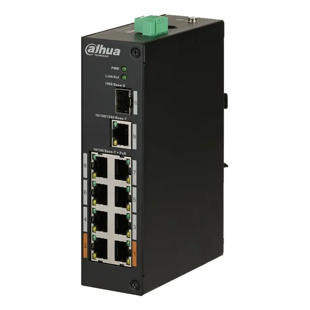 Dahua Pfs31108et96 Switch 8 Puertos Poe 1 Uplink Gigabit