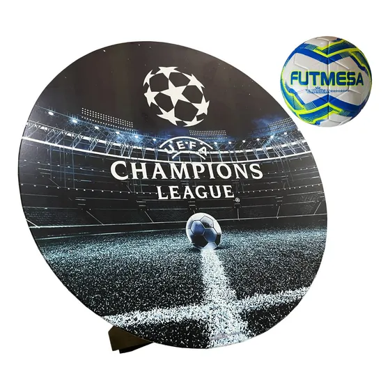Mesa Futmesa Redonda 360 Graus 90cm Personalizavel + Bola