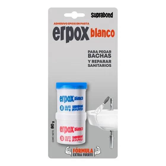 Adhesivo Suprabond Erpox Blanco Bachas Y Sanitarios 80