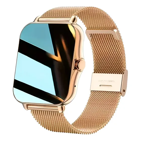 Reloj Inteligente Hd, Con Llamadas, Smartwatch Mujer Y Hombre, Dorado