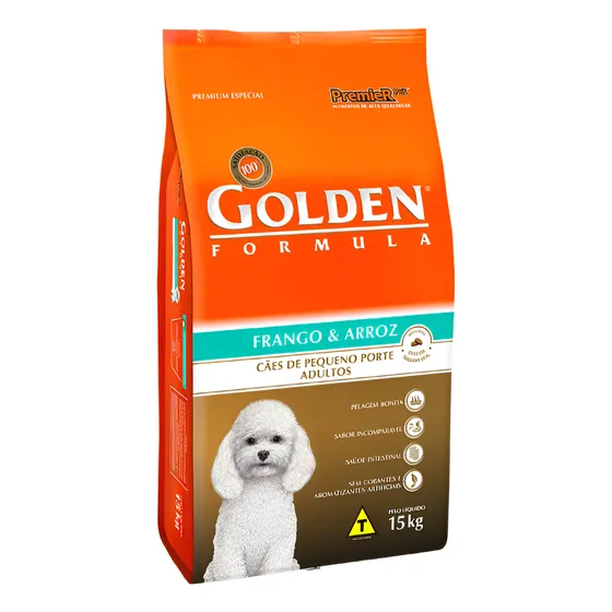 Golden Fórmula Adultos Raças Pequenas Frango E Arroz 15 Kg