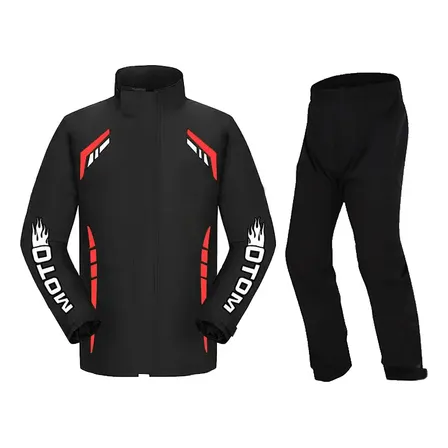 Capa De Chuva Motoqueiro Profissional Resistente Reforcada Vermelho M(48-60kg)