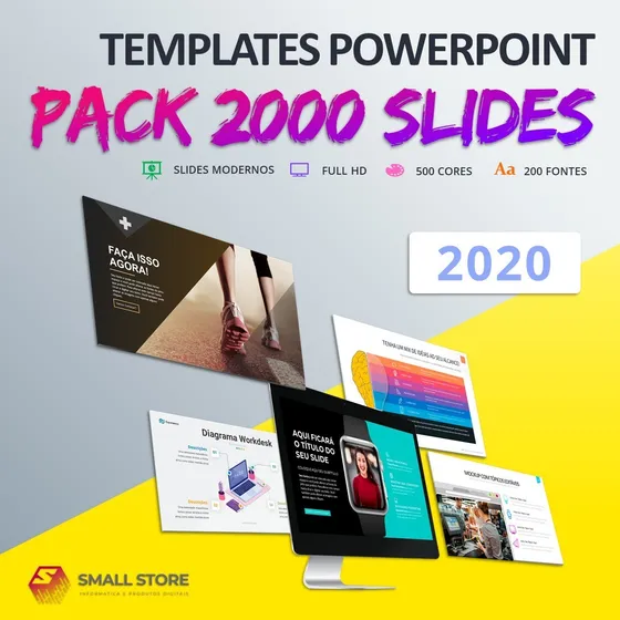 Templates Powerpoint Profissional 2000 Slides Digital
