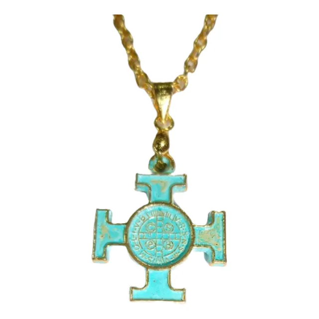 Collar Cruz De San Benito Santo Protector