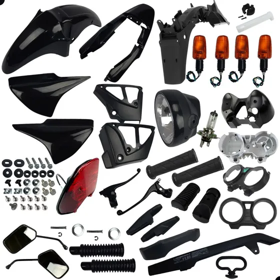 Complemento Tampa Kit Cg 150 Titan 2004 A 2008 Preta